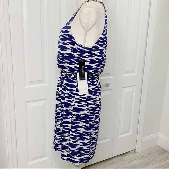 NWT Laundry by Shelli Segal Los Angeles Sleeveless Dress with Chain Neckline - Picture 4 of 8